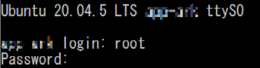 rootユーザーでログイン