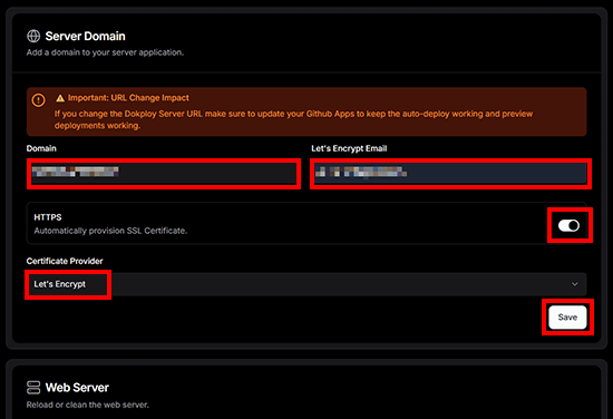 Dokploy Web Server�������