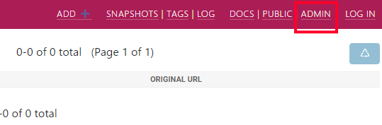 ADMINをクリック